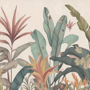 Modern Tropical Botanical Wallpaper