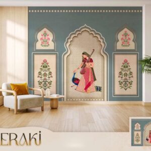 Royal Rajasthani Arch Lady Wallpaper